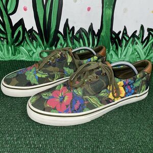 Polo Ralph Lauren Mens Canvas Sneakers Thorton III Floral Camo Size Size 10